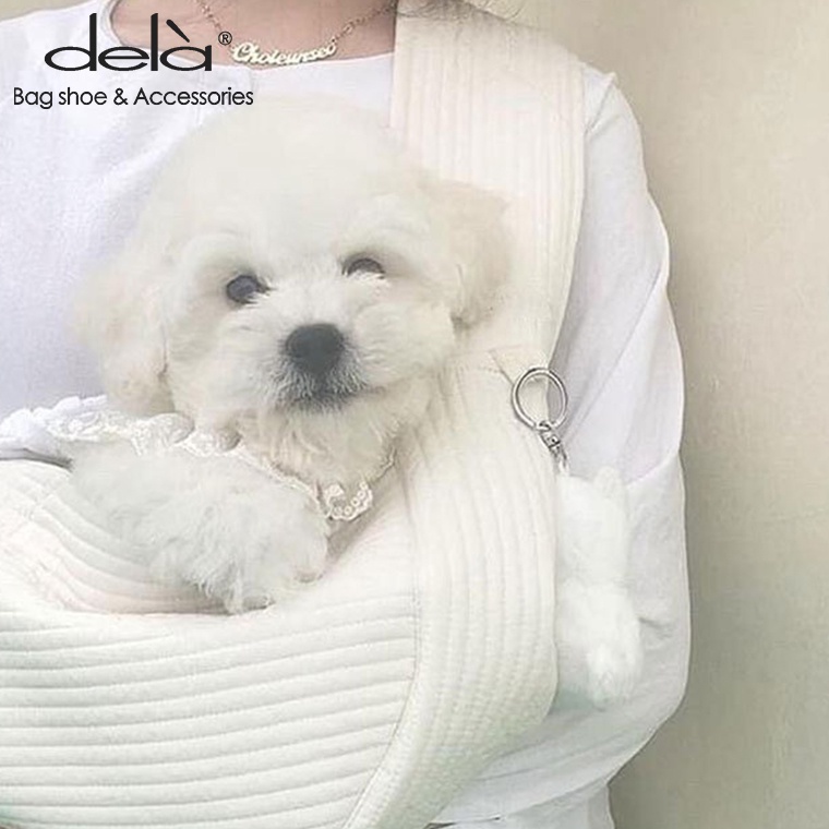 Dela Túi Xách Đeo Vai Bằng Vải Phong Cách Hàn Quốc Dành Cho Thú Cưng