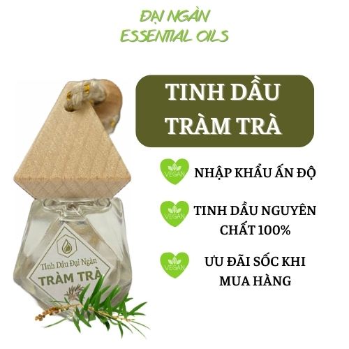 Tinh dầu treo ô tô nguyên chất tràm trà khử mùi ô tô 10ml