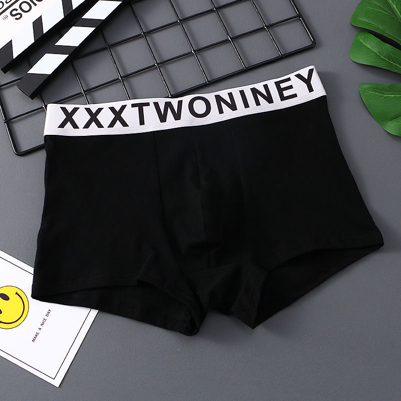 Set 1 / 3 Quần Lót Boxer Cotton Thoáng Khí Kháng Khuẩn Màu Trơn Thời Trang Cho Nam