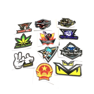 Team dán xe máy đủ hình Dán - xe máy - xe đạp - mũ bảo hiểm - Cam Kết 3 Lớp