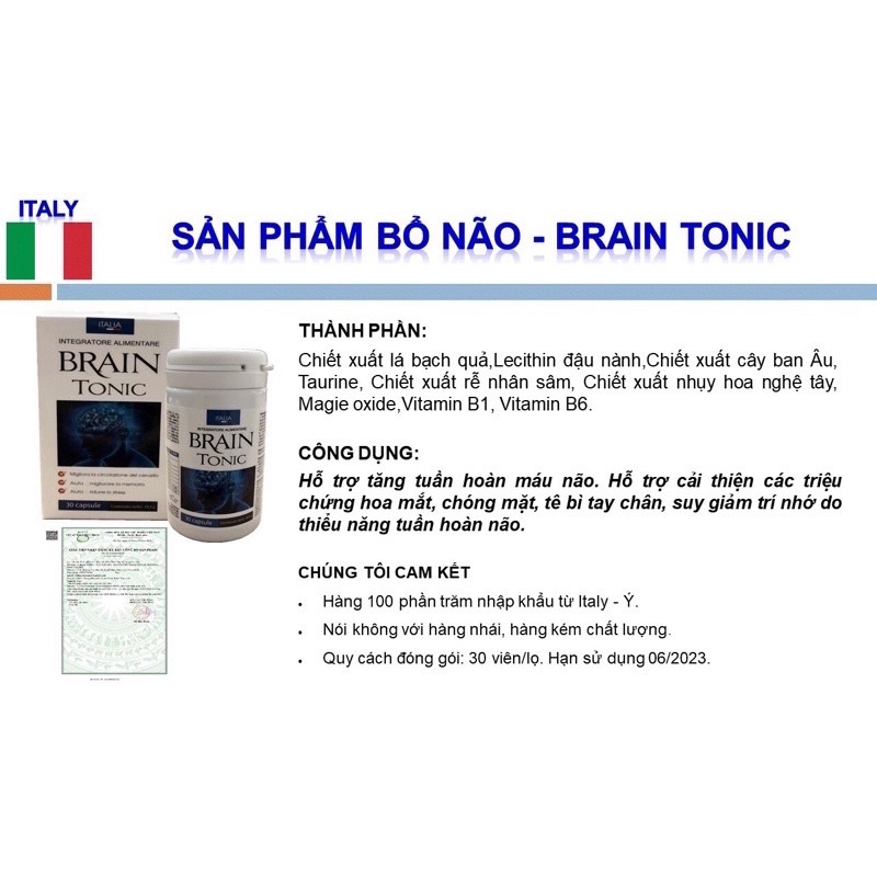 ✅Bổ não Brain Tonic giúp hoạt huyết lưu thông máu não