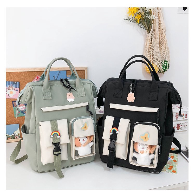 Balo ulzzang đi học nam nữ chống thấm dáng vuông siêu chất BAG U VUP24