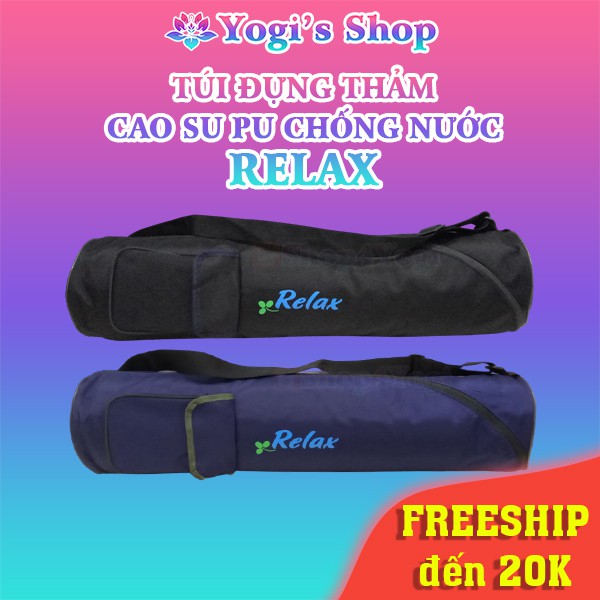 Thảm Tập Yoga Định Tuyến Cao Su PU Relax (KèmTúi Đựng Thảm Chống Nước) | Bám Tốt, Chống Trượt