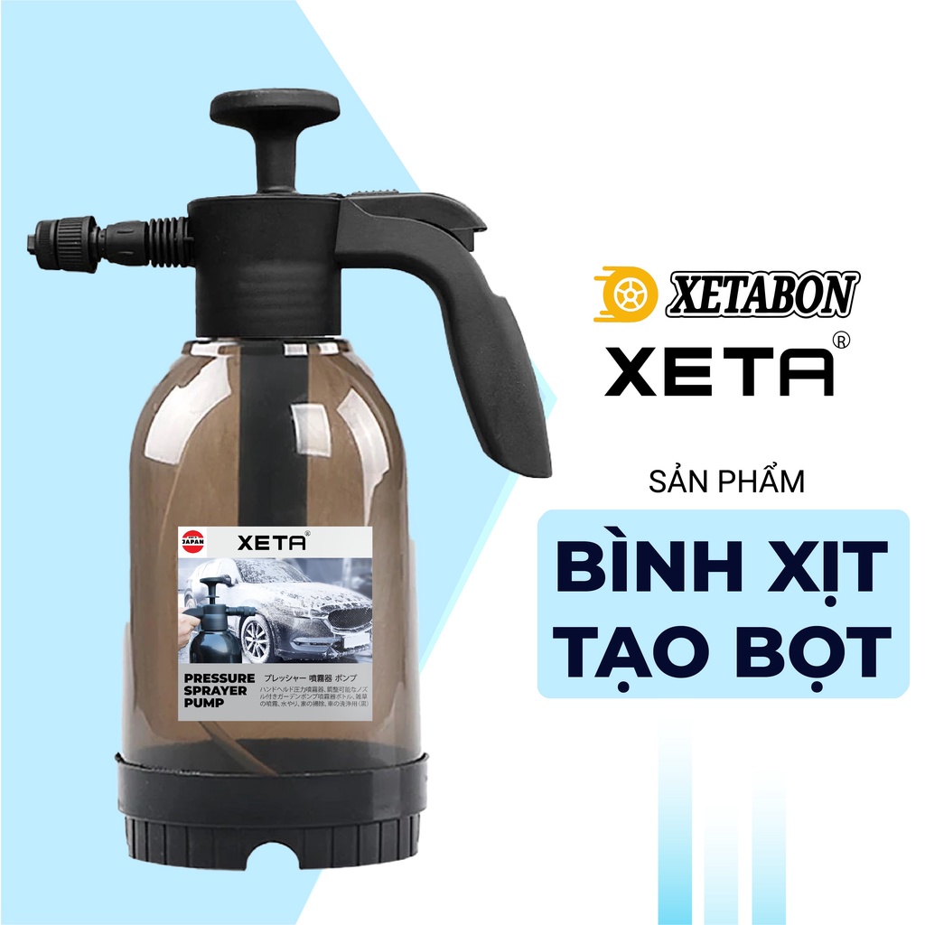 [Made in Japan ]Combo bình xịt bọt tuyết cao cấp và dung dịch rửa xe đa năng tự động không chạm, bọt ra đều, mịn.