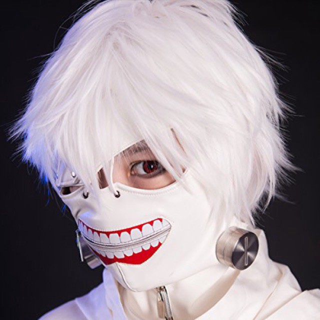 Mặt nạ cosplay Ken Kaneki - anime Tokyo Ghoul Mặt nạ nhân vật Kaneki Ken có thể điều chỉnh kích thước dùng hóa trang