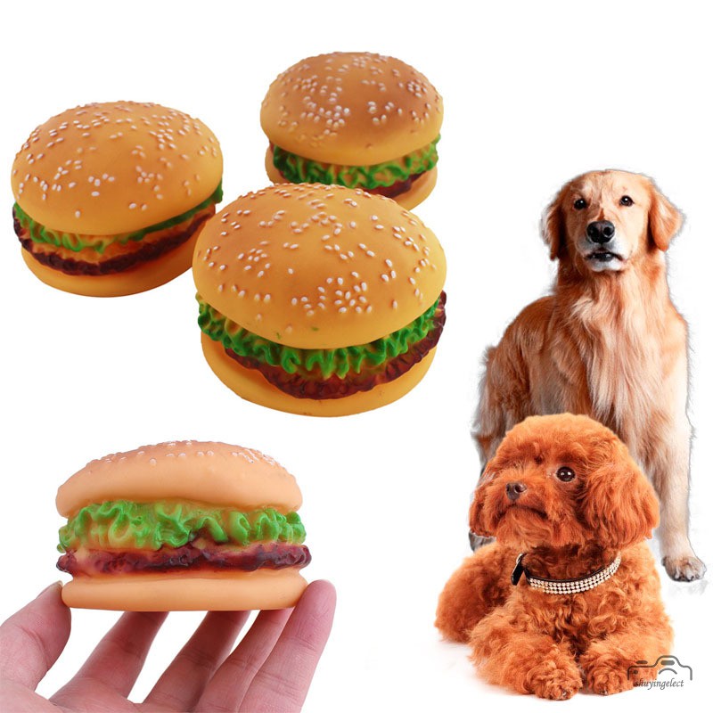 Bánh Hamburger Đồ Chơi Tập Nhai Cho Thú Cưng