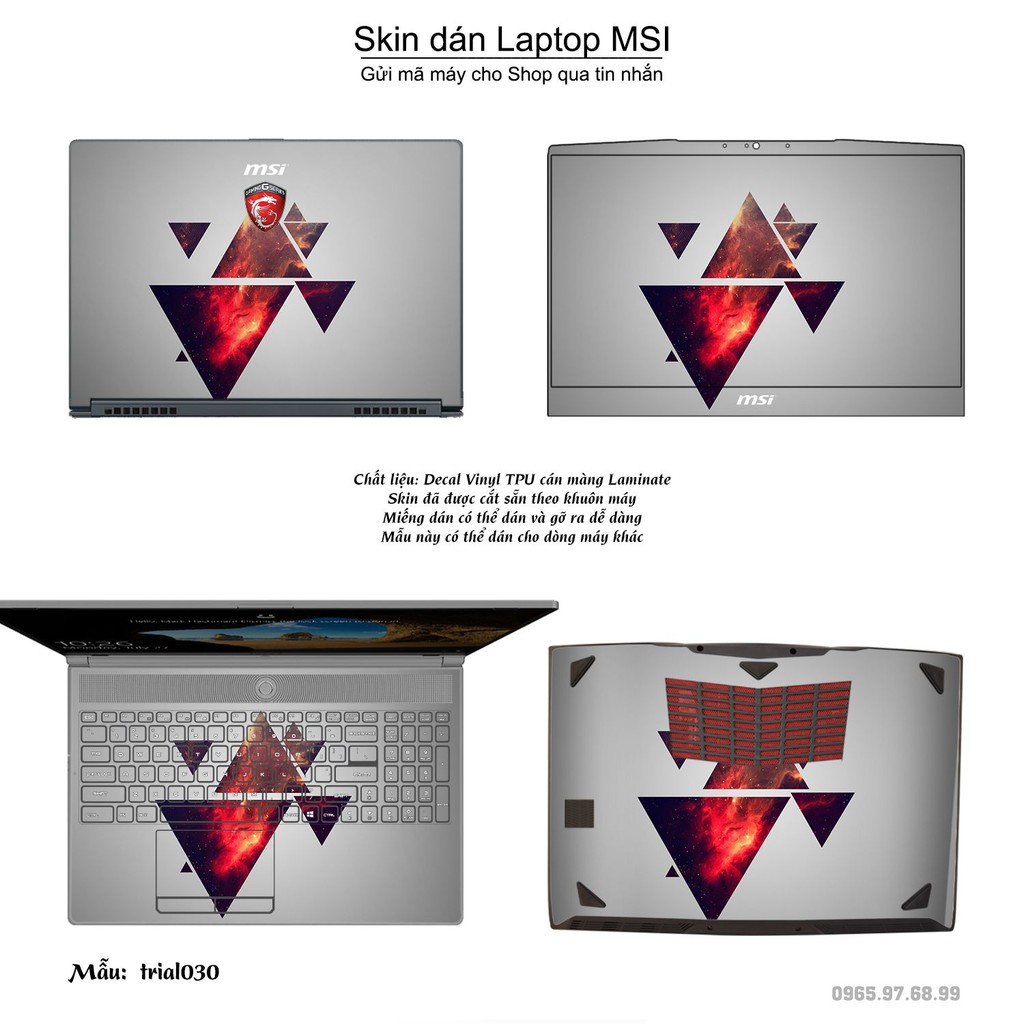 Skin dán Laptop MSI in hình Đa giác _nhiều mẫu 5 (inbox mã máy cho Shop)