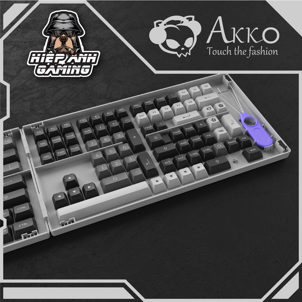 AKKO Keycap set – Black & Silver  | Sản phẩm chính hãng Akko Việt Nam