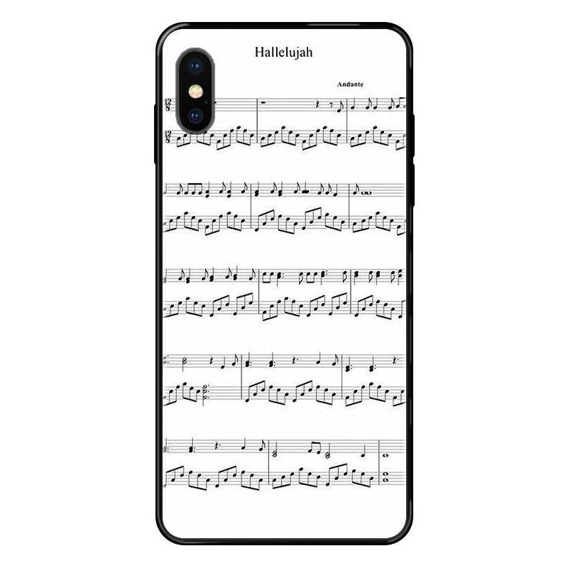 Ốp điện thoại màu đen kèm bàn phím đàn Piano cho iPhone X XS Max XR 11 12 Pro Mini Max