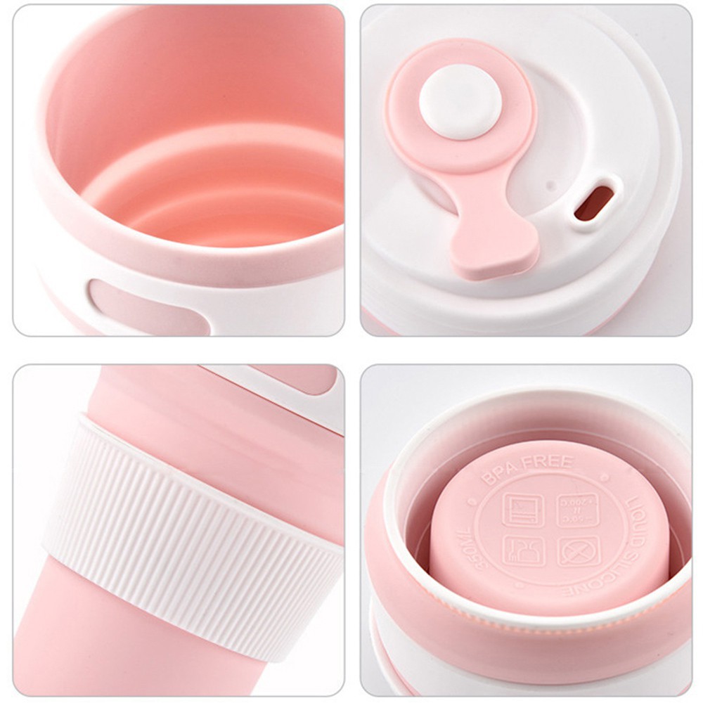 Cốc WALFOS Gấp Gọn Nhỏ Gọn Làm Bằng Silicone Dùng Uống Trà/Cà Phê 350 Ml