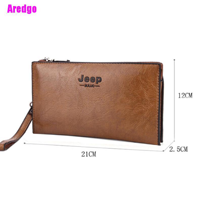 Ví da JEEP BULUO dáng dài thời trang cho nam