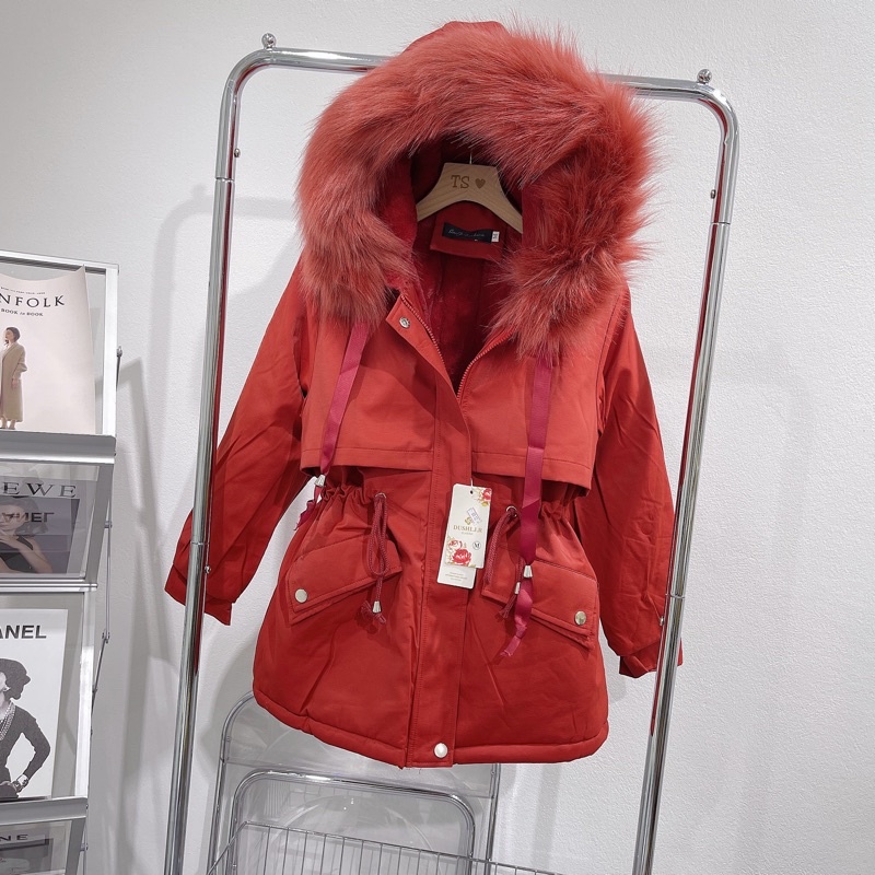 ÁO PARKA NỮ ĐỎ SIÊU ĐẸP ẤM