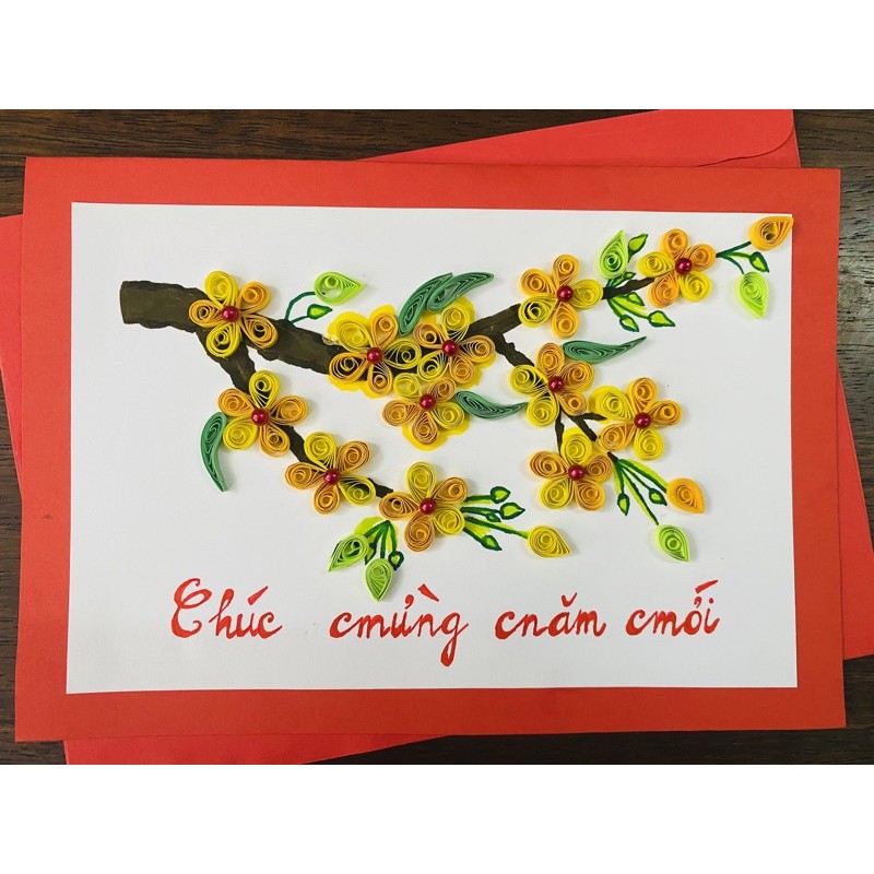 Thiệp chúc mừng năm mới quiling handmade