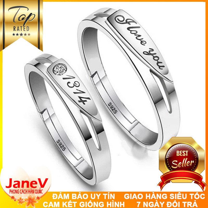 Nhẫn Cặp Nam, Nữ Phong Cách Hàn Quốc NC114