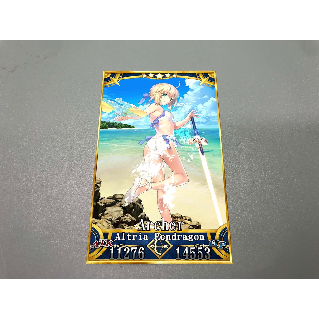 Thẻ bài custom card bánh xốp anime Fate/Grand Order FGO để sưu tầm tự chọn Saber Altria Pendragon