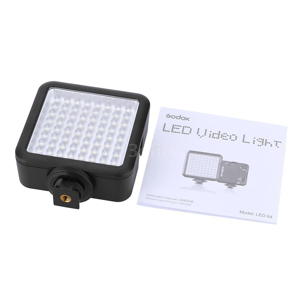 Đèn LED trợ sáng godox led64 dành cho camera DSLR