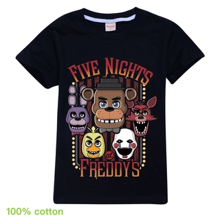 Áo Thun Tay Ngắn 100% Cotton In Hình Five Nights At Freddy 's