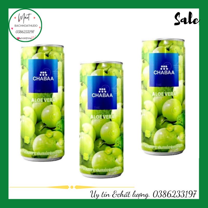 Lốc 6 lon nước trái cây ChABAA( Thái lan ) lốc 6lon ×230ml