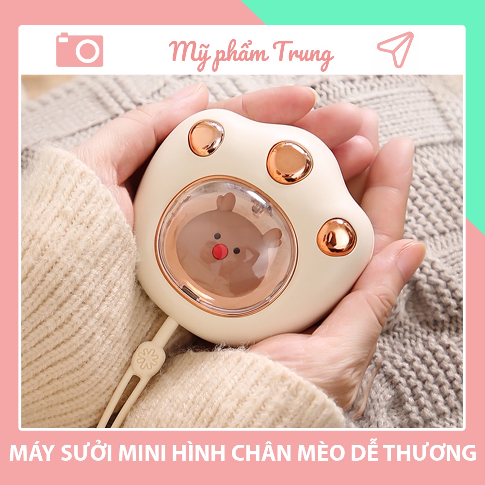 Máy sưởi ấm mini cầm tay thông minh đáng yêu, chất liệu cao su an toàn, hiện đại