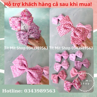 Kẹp tóc nơ handmade phong cách hàn quốc bản to