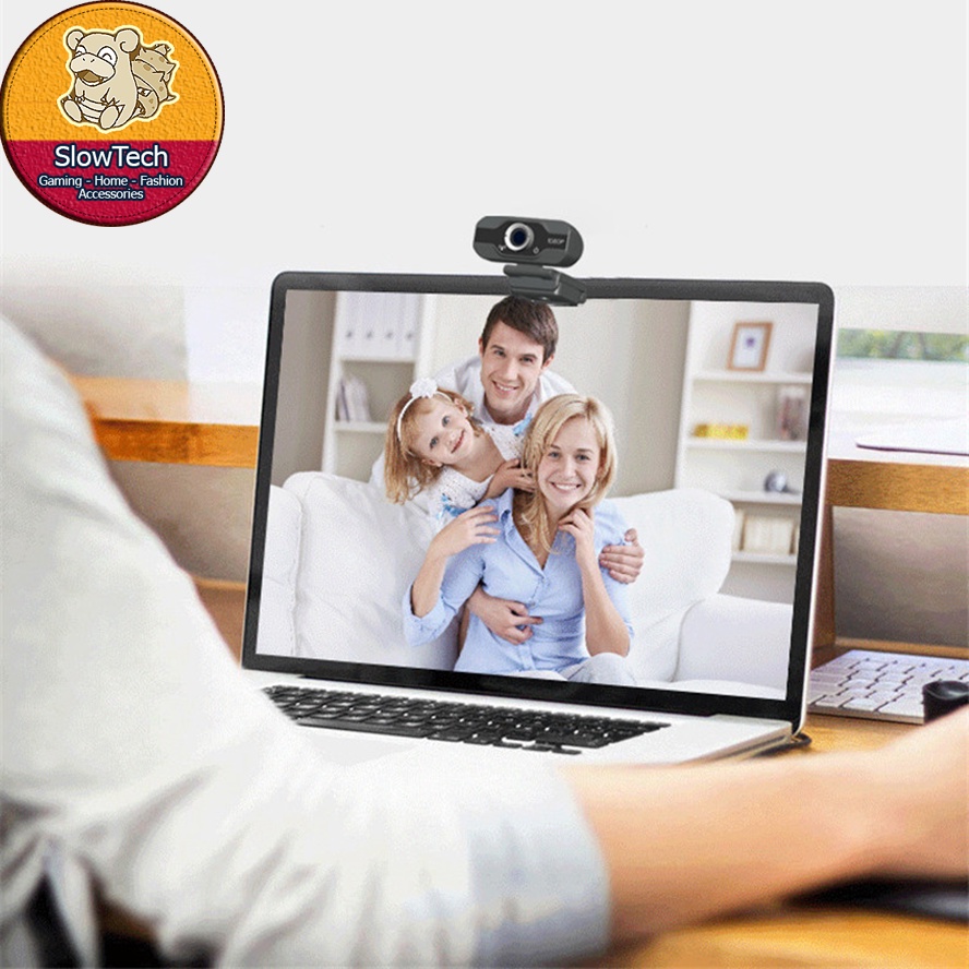 Webcam Dạy Và Học Trực Tuyến Độ Nét Full HD 1080P SLOWTECH B4, Có Chân Đế Để Bàn | BigBuy360 - bigbuy360.vn