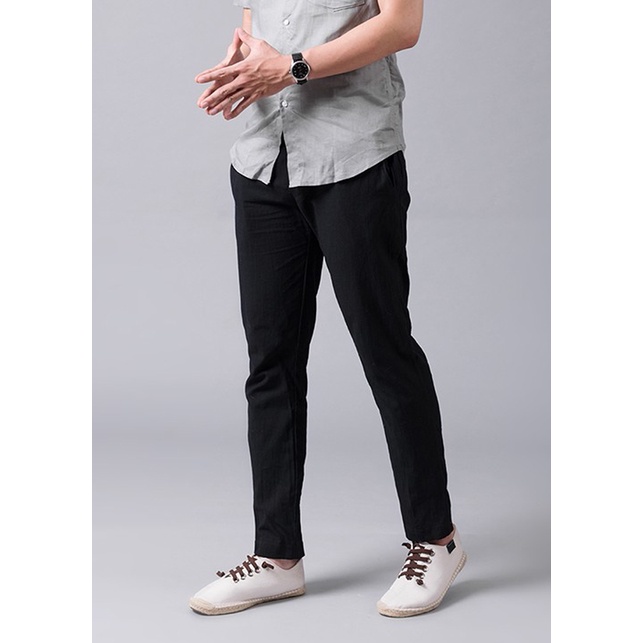 Quần Đũi Xám Nam Mặc Hè đũi dài nam ống côn cạp chun dây rút quần đũi