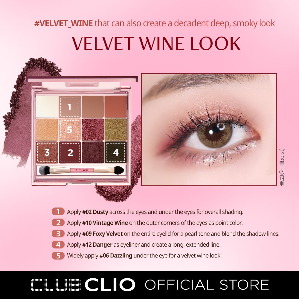Bảng Phấn Mắt Clio A.Black Nhiều Tông Màu Độc Đáo 12g | BigBuy360 - bigbuy360.vn