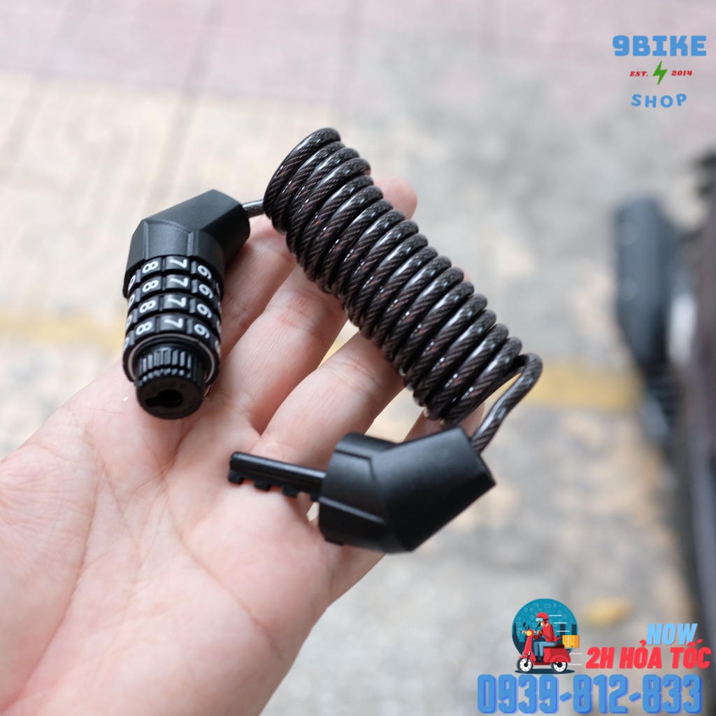 Khóa mini 4 số lõi thép chống cắt,khóa xe đạp,khóa nón bảo hiểm Jinjang