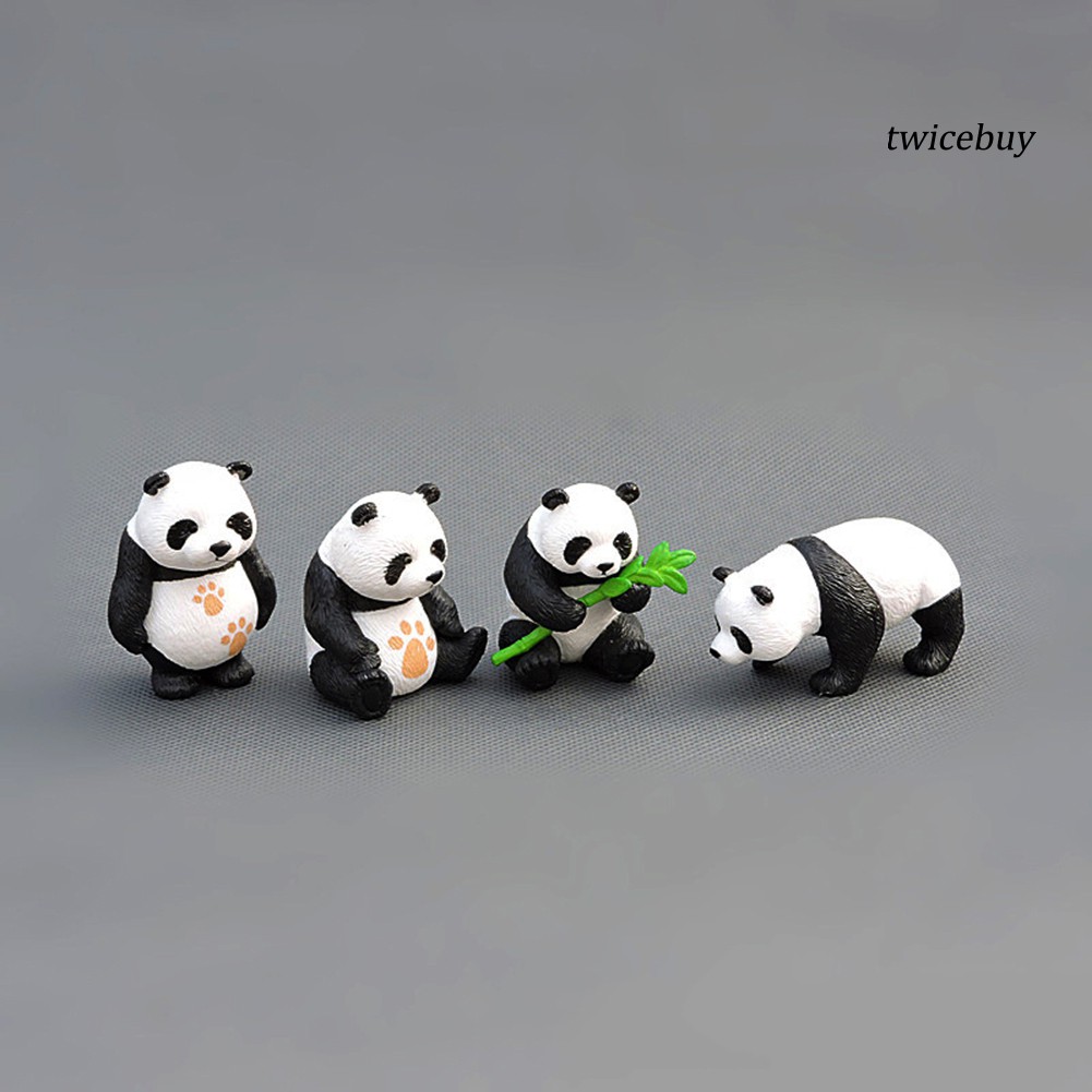 Set 4 Chú Gấu Trúc Mini Trang Trí Đáng Yêu