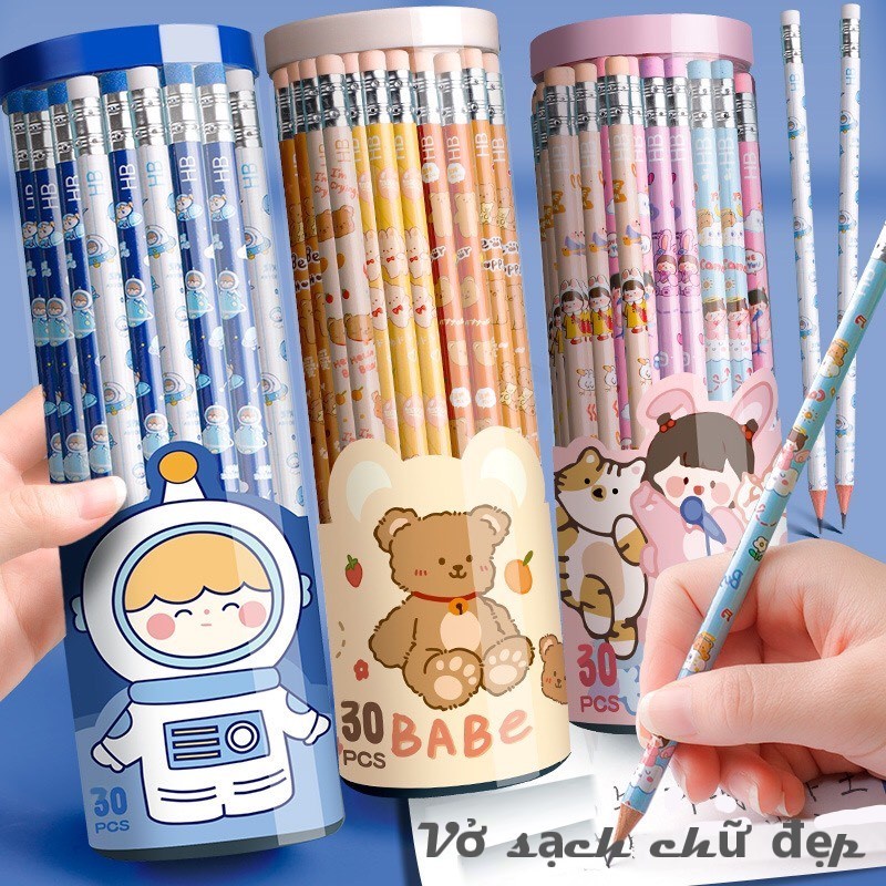 Hộp 12+50 Bút Chì Cute 2B Siêu Nét Vẽ Mỹ Thuật Làm Bài Kiểm Tra Nhạy Với Máy Chấm Thi An Toàn Với Người Sử Dụng