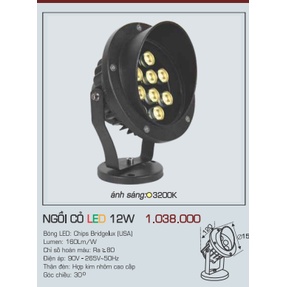 Đèn Ngồi cỏ 6W, 9W, 12W Ánh sáng vàng 3200k Chính hãng Anfaco