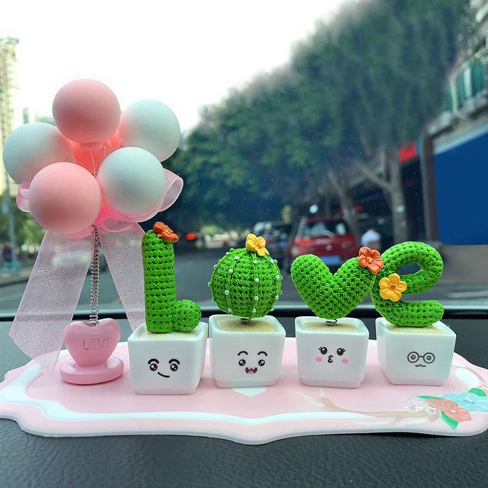 4 cây xương rồng giả trang trí tiểu cảnh