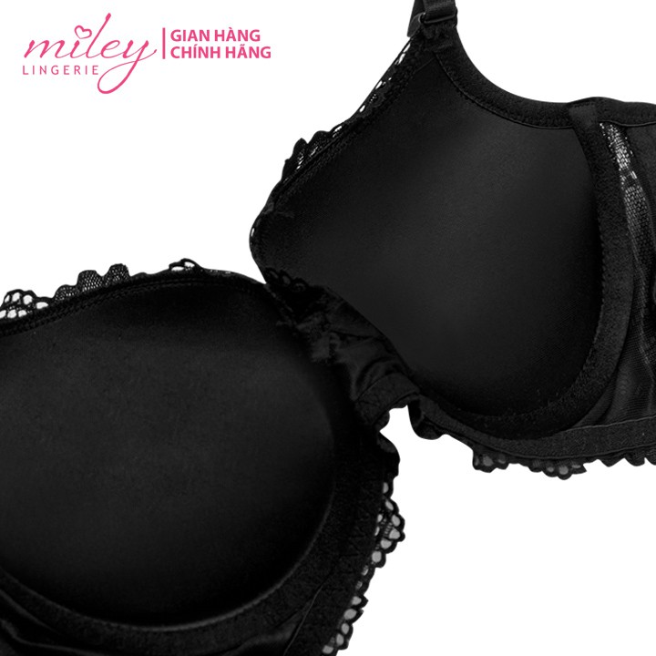 [Mã FAMALLT5 giảm 15% đơn 150k] Áo Ngực Nữ Nâng Ngực Mút Dày 4cm Màu Đen Active Miley Lingerie BRL001X3