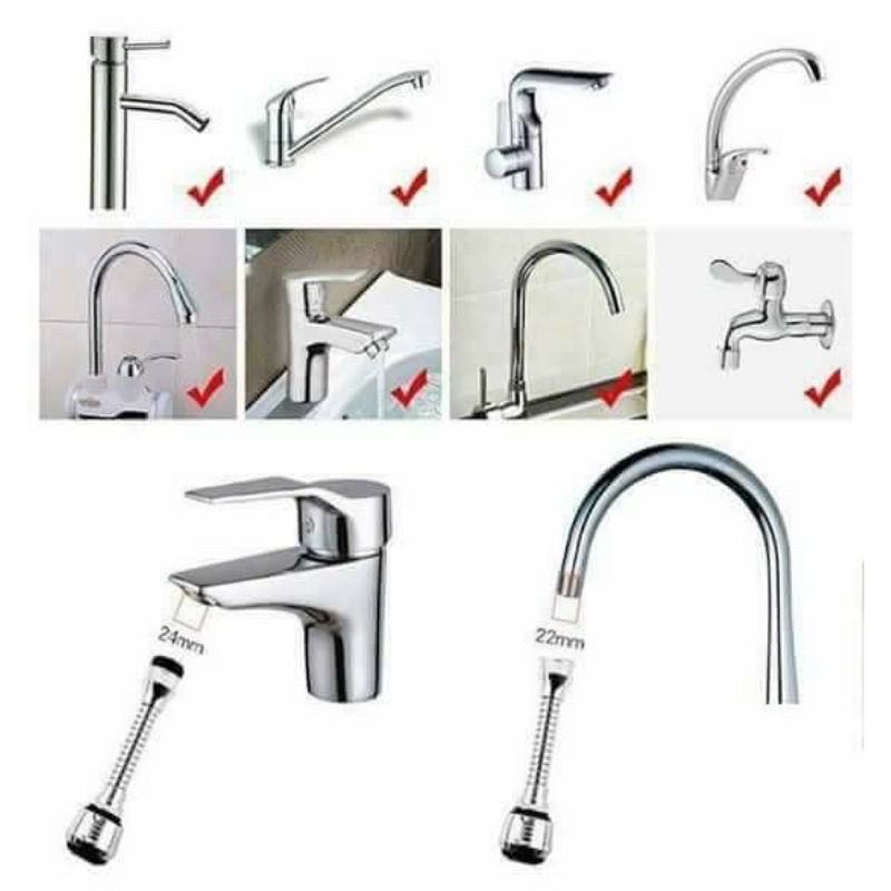 Đầu Vòi Tăng Áp Lực Nước Cho Bồn Rửa