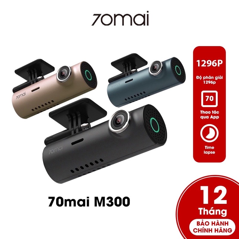 Camera Hành Trình 70mai Dash Cam M300 Ghi hình 1296P siêu nét