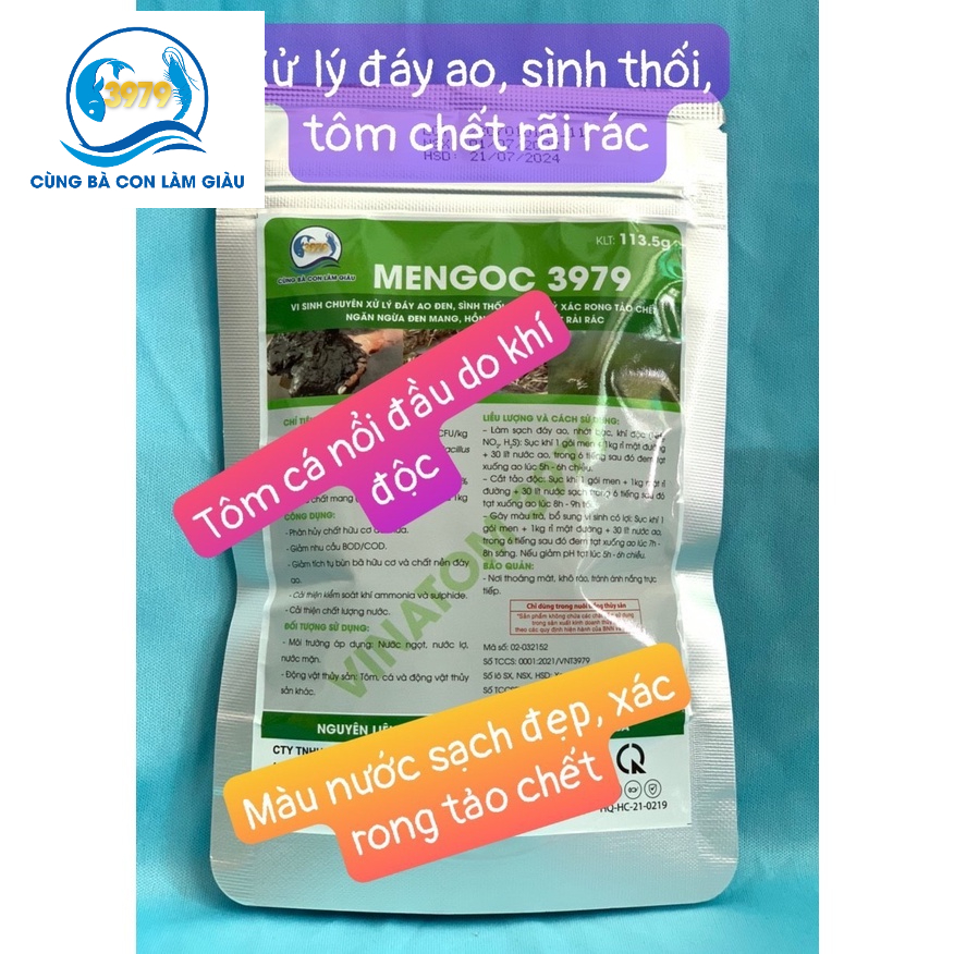 MENGOC 3979- MEN VI SINH CHUYÊN XỬ LÝ ĐÁY AO ĐEN, SÌNH THỐI, NGĂN NGỪA ĐEN MANG, HỒNG THÂN, CHẾT RẢI RÁC