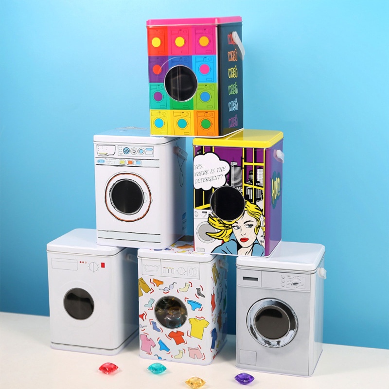 Hộp Đựng Đồ Giặt Bằng Thiếc Có Nắp Giá Đỡ Tiện Lợi