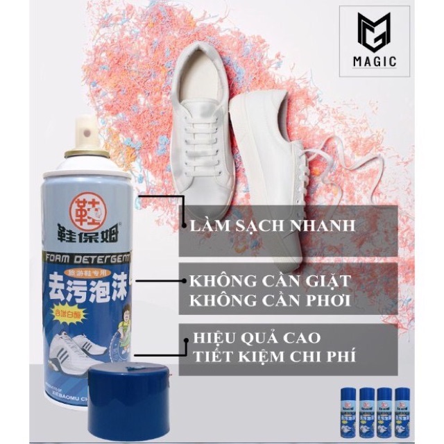 [Mã FAMAYMA2 giảm 10K đơn 50K] Bọt làm sạch giày đa năng 450ml Foam Detergent - new | BigBuy360 - bigbuy360.vn