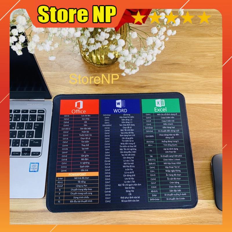 Miếng lót chuột phím tắt pad chuột 25x30 phù hợp cho dân excel văn phòng, game, giải trí, học tập | BigBuy360 - bigbuy360.vn