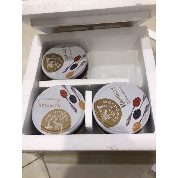 Trứng Cá Hồi muối 220gr( Kèm đá giữ nhiệt + thùng xốp )