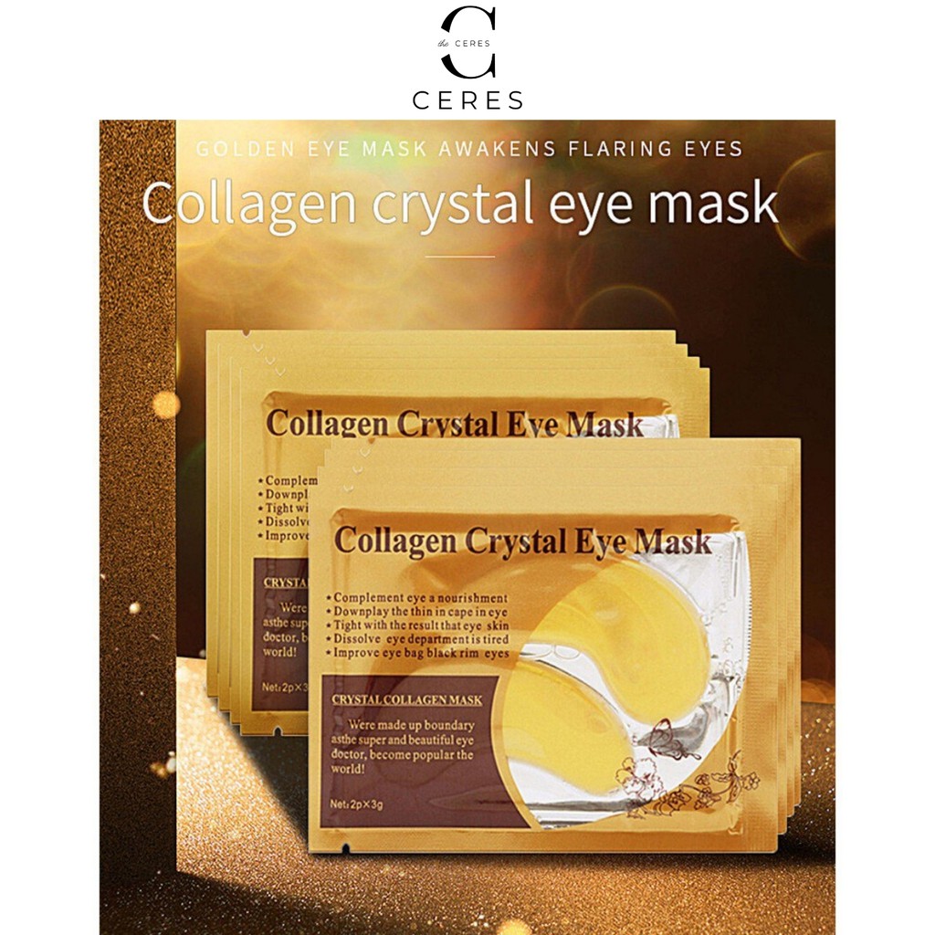 Mặt nạ mắt - mask ngủ dưỡng mắt tinh chất collagen vàng cấp ẩm mờ thâm Hàn Quốc