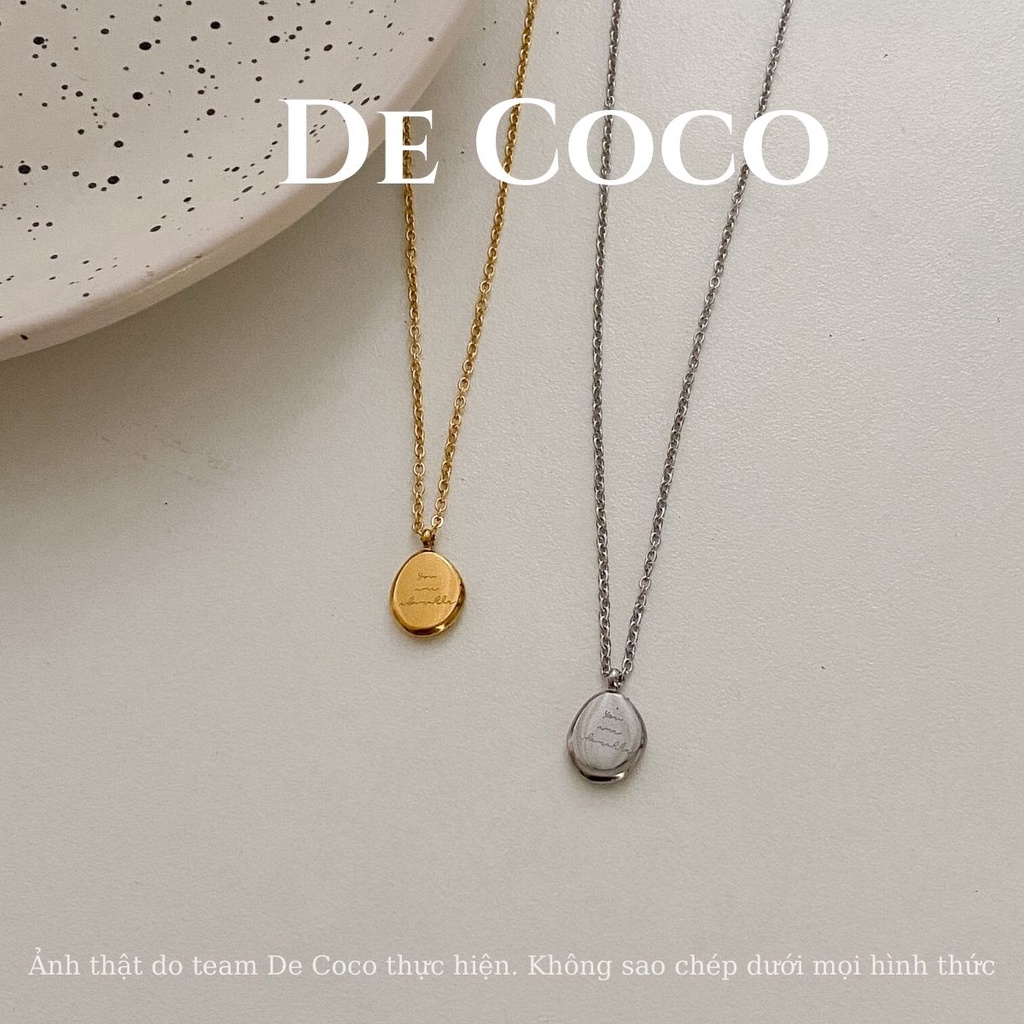 [KHÔNG ĐEN GỈ] Vòng cổ titan Golden Stone De Coco decoco.accessories