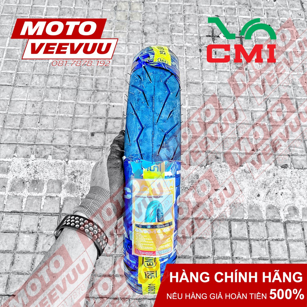 Vỏ lốp xe máy Camel CRV Cheetah 80/90-14 TL 004 Gai Rosso (Lốp không ruột)