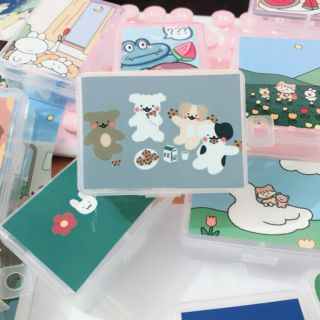 Hộp mini đựng đồ dùng dán hình dễ thương