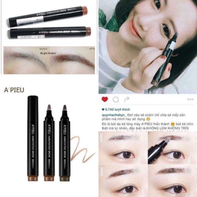 Bút dạ kẻ xăm lông mày A'pieu