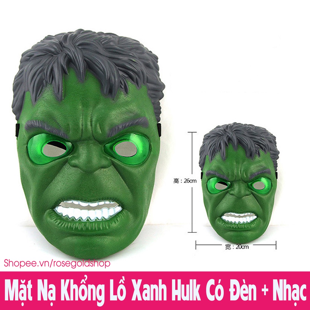 Đồ Chơi Mặt Nạ Khổng Lồ Xanh Hulk Có Đèn Và Nhạc Vui Nhộn Cho Bé