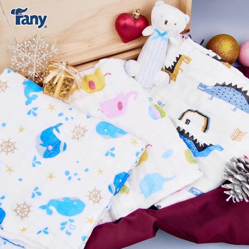 Khăn tắm 4 lớp cao cấp in hình Fany 80x80cm