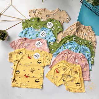 Bộ cotton thun lạnh cộc tay cho bé