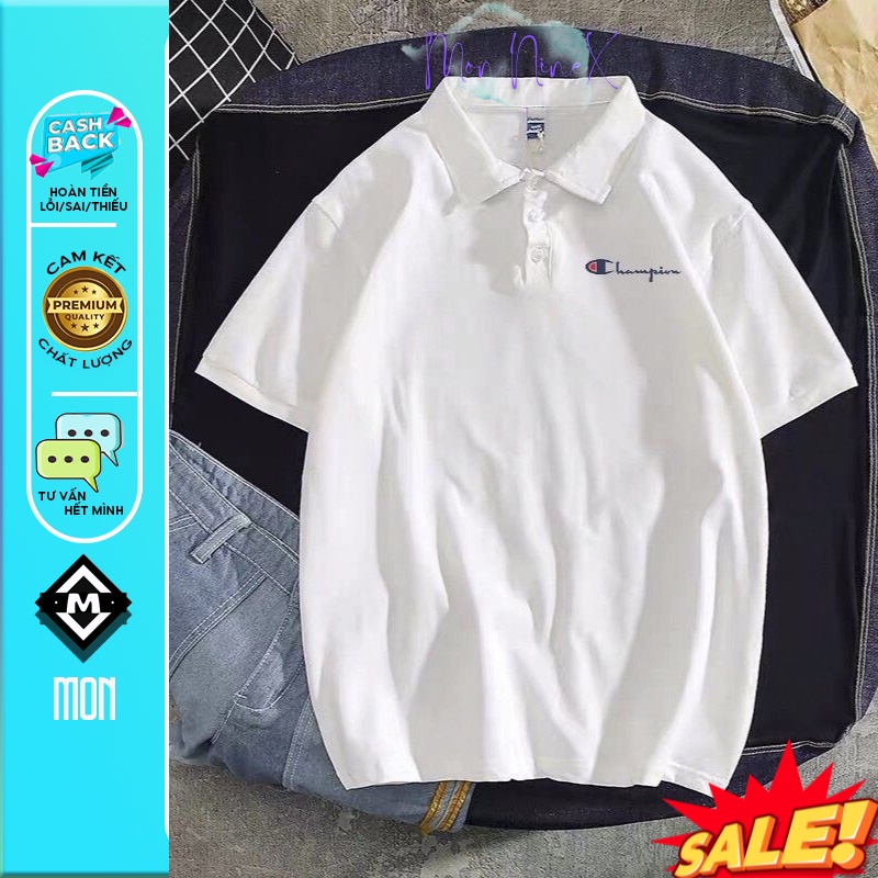Áo Polo Cổ Mềm Champion Mon NineX , Áo Polo Form Rộng Unisex Cao Cấp