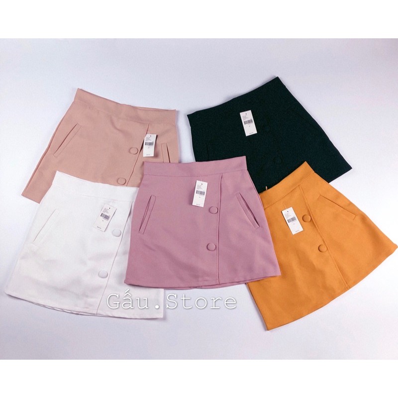 Quần váy chữ A nút bọc đủ màu đủ size kèm hình thật và Clip